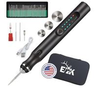 ELK Customizer Engraving Pen for All Materials - 2025 UPGRADED Torque - Rechargeable, Wireless & Beginner Friendly - Engrave 50+ Surfaces - For DIYers & Artists - 30+ Bits & Tools Included - Black