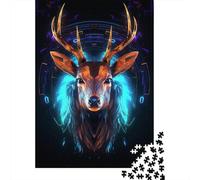 Elk Deer 1000 Pieces Jigsaw Puzzles for Adults Creative Rectangular Jigsaw Paper Puzzles Game Brain Teasers Toy 1000pcs (38x26cm)