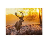 Elk Deer,500 Pieces Puzzles for Adults-Wooden Jigsaw Puzzle for Adults Elderly