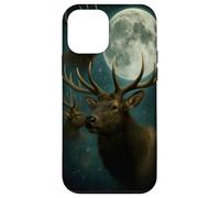 Elk Howling at the Moon - Funny Elk Hunting man women kids Case for iPhone 12 mini