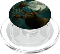 Elk Howling at the Moon - Funny Elk Hunting man women kids PopSockets PopGrip for MagSafe