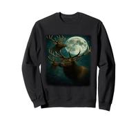 Elk Howling at the Moon - Funny Elk Hunting man women kids Sweatshirt