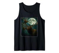 Elk Howling at the Moon - Funny Elk Hunting man women kids Tank Top