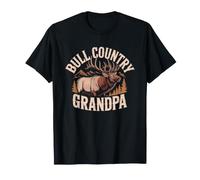 Elk Hunting Grandpa Chasing Bulls Mountains Every Fall T-Shirt