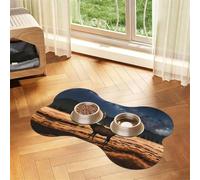 Elk in the meadow Bone Shaped Absorbent Dog Feeding Mat