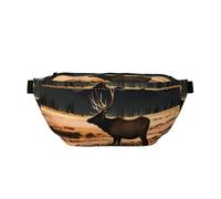 Elk in The Meadow Bum Bag for Men Women, Water-Resistant Fanny Pack with Adjustable Strap (80-150cm), Large Capacity Crossbody Waist Bag