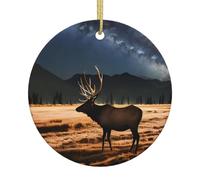Elk in the meadow Christmas Ornaments, Christmas Tree Ornaments, Gifts for Mom, Xmas Gifts, Unique Gift Idea, Perfect for Holiday Party, Tree, Window, Wall Decor