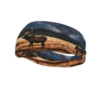 Elk in The Meadow Fashionable Colorful Sports Headband - Breathable, Stretchable, Lightweight, Unisex, Soft