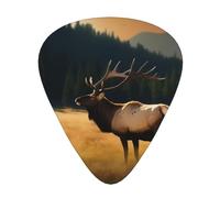 Elk In The Meadow Guitar Plectrums, 12 Pcs Lightweight Guitar Plectrums, 0.46mm/0.71mm/0.96mm Thickness For Acoustic Guitar Acoustic Electric Guitar Ukulele Bass