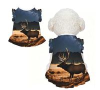 Elk in the meadow M Pet Apparel for Small Dogs-Cute Summer Outfit for Puppy, Soft Breathable Pet Clothes for Cat