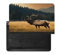 Elk in The Meadow Passport Holder Vaccine Card Holder Travel Document Organizer Credit Card Organizer for Women/Men