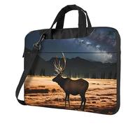 Elk in The Meadow Printed Laptop Case, Waterproof Laptop Sleeve, Funny Laptop Carrying Case, 15.6In