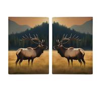Elk In The Meadow Printed Passport Cover Case Passport Holder For Travel Passport Cards Protector Travel Covers Wallet Case RFID Blocking Leather Card Case for Women Men, Elk In The Meadow,