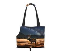 Elk in The Meadow Printed Portable Foldable pet Shoulder Bag, Suitable for Carrying Small Pets