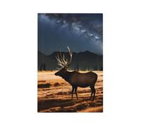 Elk in the Meadow Unbreakable Polycarbonate Switch Plate-Modern 1 Gang Light Cover for Home Office with Matching Screws
