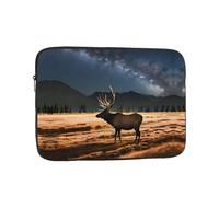 Elk in The Meadow Unisex Shockproof Laptop Sleeve, Made of high-Density Oxford Fabric, Convenient Zipper Opening