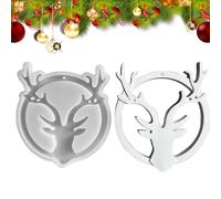 Elk Molds for Resin - Deer Antler Head Gypsum Moulds Silicone,Easy Release Craft Animal Mold for Christmas Plaster Soap Pendant Aromatherapy Candle Gypsum Resin