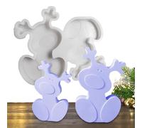 Elk Mould, Elk Silicone Mould | Sitting Christmas Deer Candle Moulds, Molding Moulds, Plaster Moulds, Soap Molds for Christmas Candle Making, Crafts, Decoratio