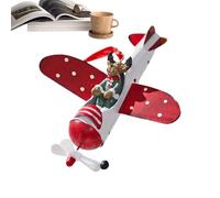 Elk Plane Ornament - Cartoon Elk Car Charm With Airplane | Metal Plane Models Christmas Mistress Parts, Hanging Ornament Home Decoration For Living Room Bedroom