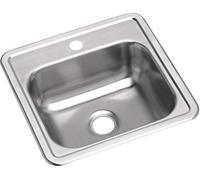 Elkay D115151 Dayton Bowl Top Mount Stainless Steel Bar Sink, Satin, Single Hole