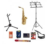 Elkhart 100AS Student Alto Saxophone Package Gold Lacquer