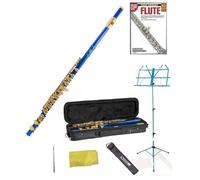 Elkhart by Vincent Bach Flute Pack includes Case with Shoulder Straps, Music Stand, Learn to Play Flute - 10 Easy Lessons DVD and 64 Page Booklet, Cleaning Rod and Microfiber Cleaning Cloth