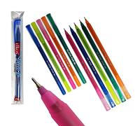 ELKOS BLUE Ballpoint Pens, 0.6mm Fine Point, Pack of 10, FunXtra Smooth Ball Pens, Perfect for School Office Home Pens, PATEL Black Ball Pen
