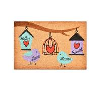 Elkoza Coco & Coir Door Mat |Indoor/Outdoor|Heavy Duty Bristles| 100% Natural Coir| Weather Resistant|Eco-friendly| |Non Slip| Welcome Entrance Doormat (40 X 60CM -15MM Thick Coir Mat)