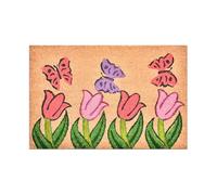 Elkoza Coco & Coir Door Mat |Indoor/Outdoor|Heavy Duty Bristles| 100% Natural Coir| Weather Resistant|Eco-friendly| |Non Slip| Welcome Entrance Doormat (40 X 60CM -15MM Thick Coir Mat)