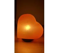Elkoza Heart Shape Salt Lamps Handmade Wood Silhouette Natural Healing IONES Therapeutic 100% Pure Himalayan Pink Crystal Salt Lamp Fine Quality (Heart Salt Lamp Himalayan)