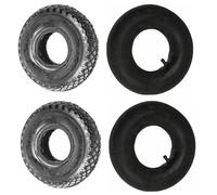 Elkoza® Tyre and Innertube 4.10/3.50-4 Heavy Duty Pneumatic Rubber Wheel 4Ply Thickness Inner Outer Tubes Tire Set Replacement Tyre for Wheelbarrows Sack Truck Hand Trolley Cart
