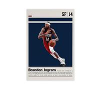 ELKPDOE Brandon Ingram Basketball Art Posters Canvas Poster Wall Art Decor Print Picture Paintings for Living Room Bedroom Decoration Unframe:24x36inch(60x90cm)