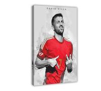 ELKPDOE David Villa Poster Football Canvas Poster Bedroom Decor Landscape Office Room Decor Gift Frame:24x36inch(60x90cm)