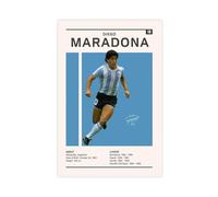 ELKPDOE Diego Maradona Poster Football Canvas Poster Bedroom Decor Landscape Office Room Decor Gift Unframe:12x18inch(30x45cm)