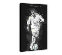 ELKPDOE Eden Hazard Poster Football Art 4 Canvas Poster Wall Art Decor Print Picture Paintings for Living Room Bedroom Decoration Frame:12x18inch(30x45cm)