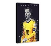 ELKPDOE Eden Hazard Poster Football Art Canvas Poster Bedroom Decor Landscape Office Room Decor Gift Frame:12x18inch(30x45cm)