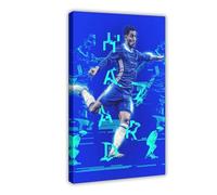 ELKPDOE Eden Hazard Poster Football Canvas Poster Bedroom Decor Landscape Office Room Decor Gift Frame:16x24inch(40x60cm)