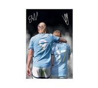 ELKPDOE Erling Haaland, Kevin De Bruyne Poster Football Canvas Poster Bedroom Decor Landscape Office Room Decor Gift Unframe:20x30inch(50x75cm)