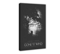 ELKPDOE Gone with The Wind Iconic Vintage Movie Poster Canvas Poster Bedroom Decor Landscape Office Room Decor Gift Frame:12x18inch(30x45cm)