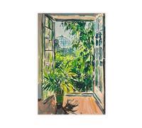 ELKPDOE Henri Matisse Open Window Print, Kew Gardens Botanical Art | 20"L x 30"W, Unframed Print, Multiple sizes, Multiple frame styles, Wall Art Paintings, for Bedroom Decor