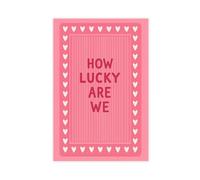 ELKPDOE How Lucky Are We Print Pink Watercolor Wall Art for Romantic | 12"L x 18"W, Unframed Print, Multiple sizes, Multiple frame styles, Wall Art Print, for Bedroom Decor
