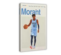 ELKPDOE Ja Morant Basketball Sport Poster 0 Canvas Poster Bedroom Decor Landscape Office Room Decor Gift Frame:12x18inch(30x45cm)