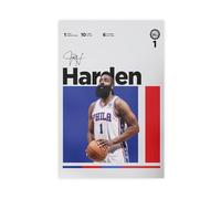 ELKPDOE James Harden Basketball Art Posters 7 Canvas Poster Wall Art Decor Print Picture Paintings for Living Room Bedroom Decoration Unframe:24x36inch(60x90cm)
