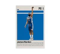 ELKPDOE James Harden Basketball Art Posters Canvas Poster Bedroom Decor Landscape Office Room Decor Gift Unframe:20x30inch(50x75cm)