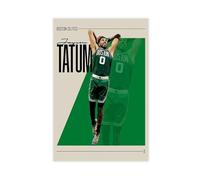 ELKPDOE Jayson Tatum Basketball Art Posters 2 Canvas Poster Wall Art Decor Print Picture Paintings for Living Room Bedroom Decoration Unframe:20x30inch(50x75cm)