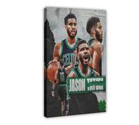 ELKPDOE Jayson Tatum Basketball Art Posters 4 Canvas Poster Bedroom Decor Landscape Office Room Decor Gift Frame:24x36inch(60x90cm)