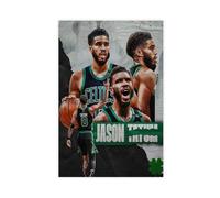 ELKPDOE Jayson Tatum Basketball Art Posters 4 Canvas Poster Wall Art Decor Print Picture Paintings for Living Room Bedroom Decoration Unframe:12x18inch(30x45cm)