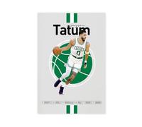 ELKPDOE Jayson Tatum Basketball Art Posters Canvas Poster Wall Art Decor Print Picture Paintings for Living Room Bedroom Decoration Unframe:20x30inch(50x75cm)