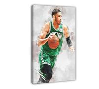 ELKPDOE Jayson Tatum Poster Basketball Photo 1 Canvas Poster Wall Art Decor Print Picture Paintings for Living Room Bedroom Decoration Frame:16x24inch(40x60cm)