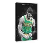 ELKPDOE Jayson Tatum Poster Basketball Photo 2 Canvas Poster Wall Art Decor Print Picture Paintings for Living Room Bedroom Decoration Frame:24x36inch(60x90cm)
